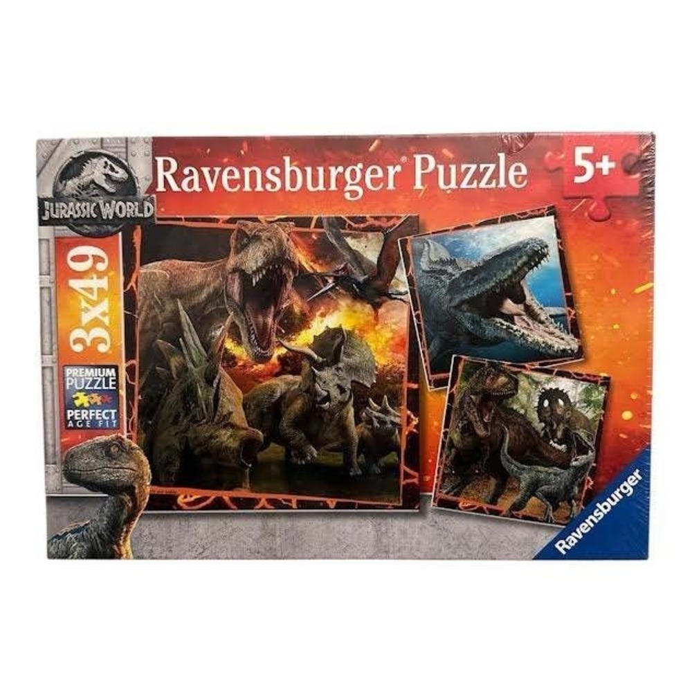 Ravensburger Jurassic World 3x49 Piece Premium Puzzle Mini Poster NEW Gift Child